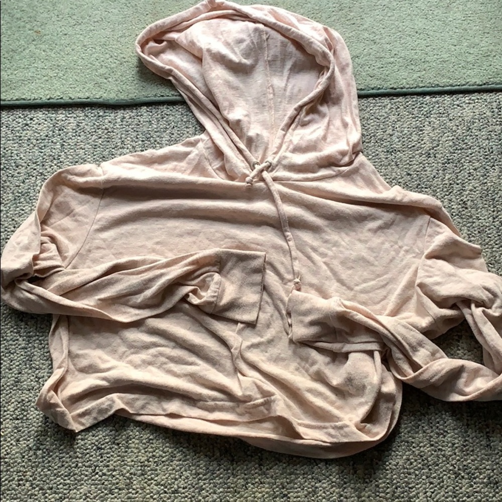 American Apparel crop top shirt with hood